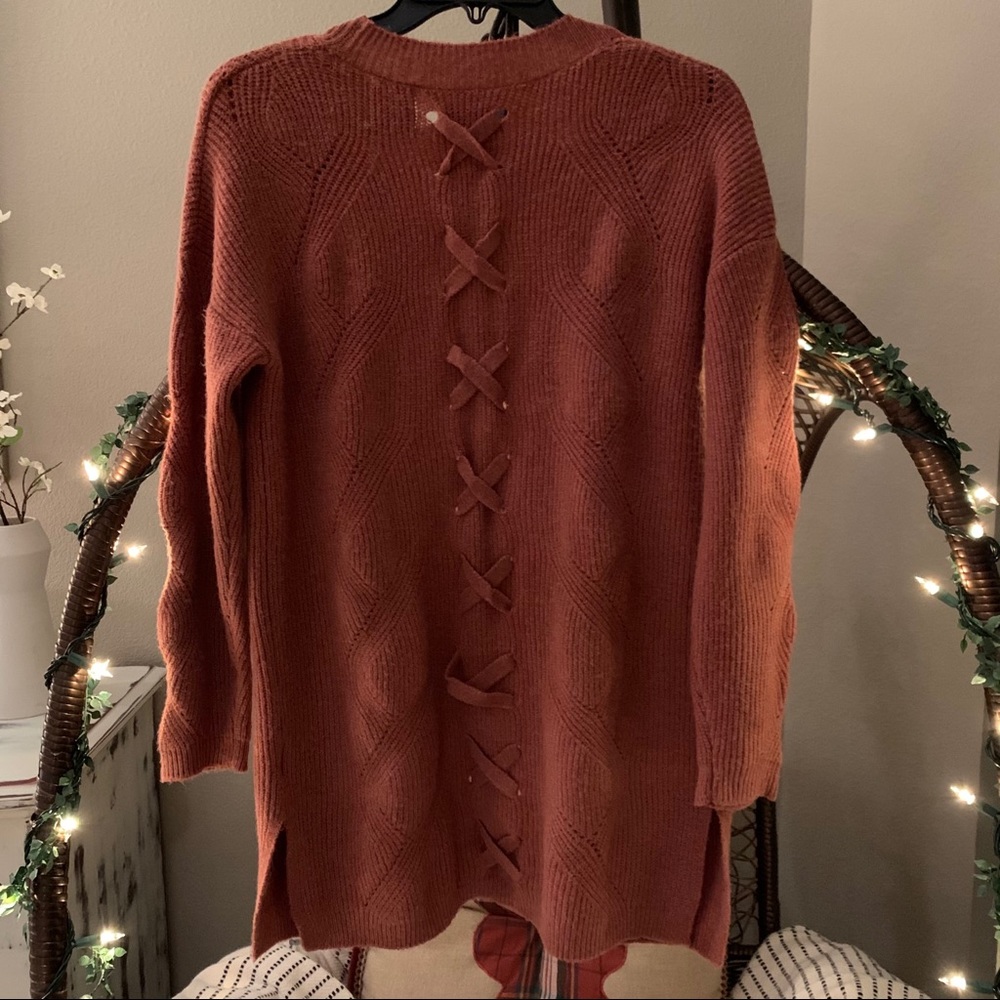 Rust tone Hippie Rose cardigan - Picture 2 of 6